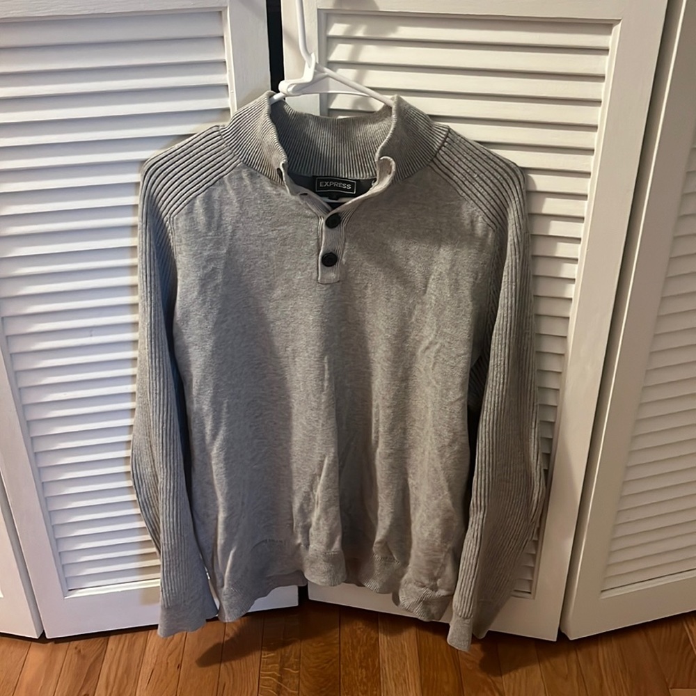 Men Express Quarter Button Up Sweater